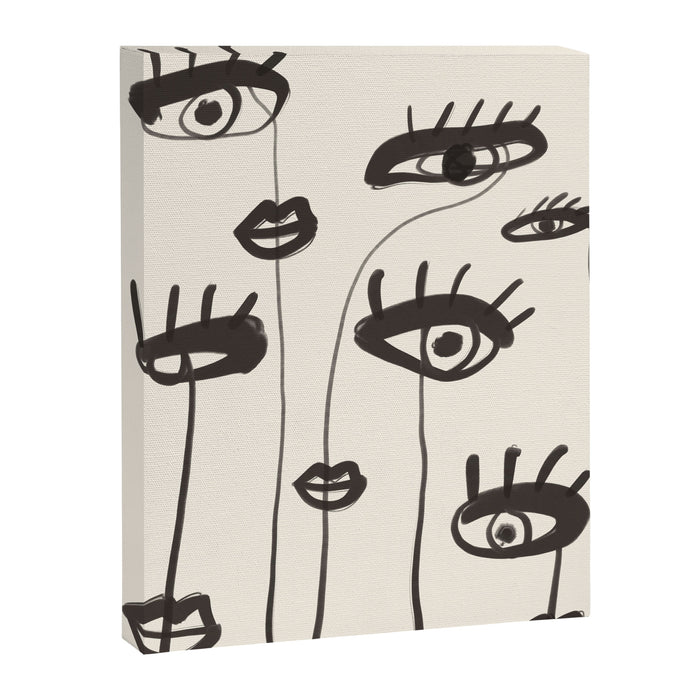 Abstract line art eyes 2 Canvas Print Gallery Image 1