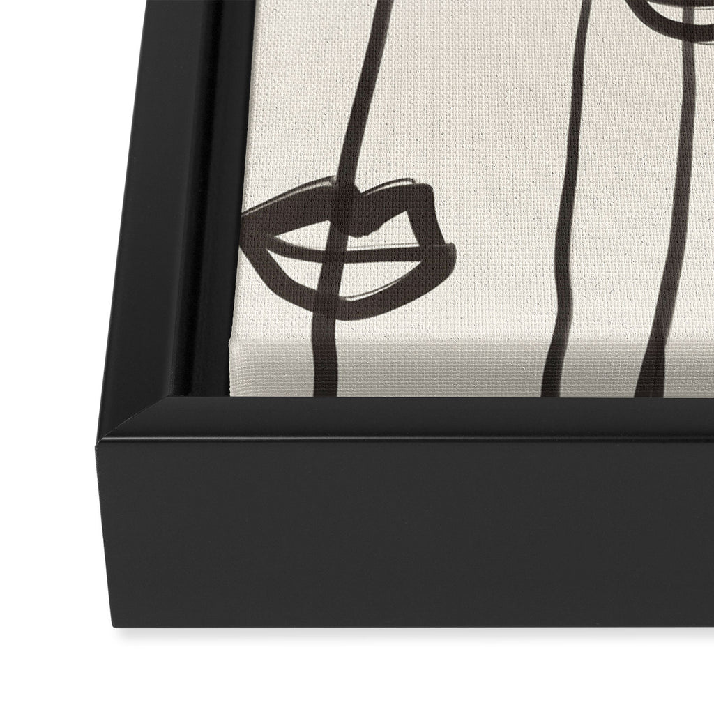 Abstract line art eyes 2 Framed Canvas Print Gallery Image 3