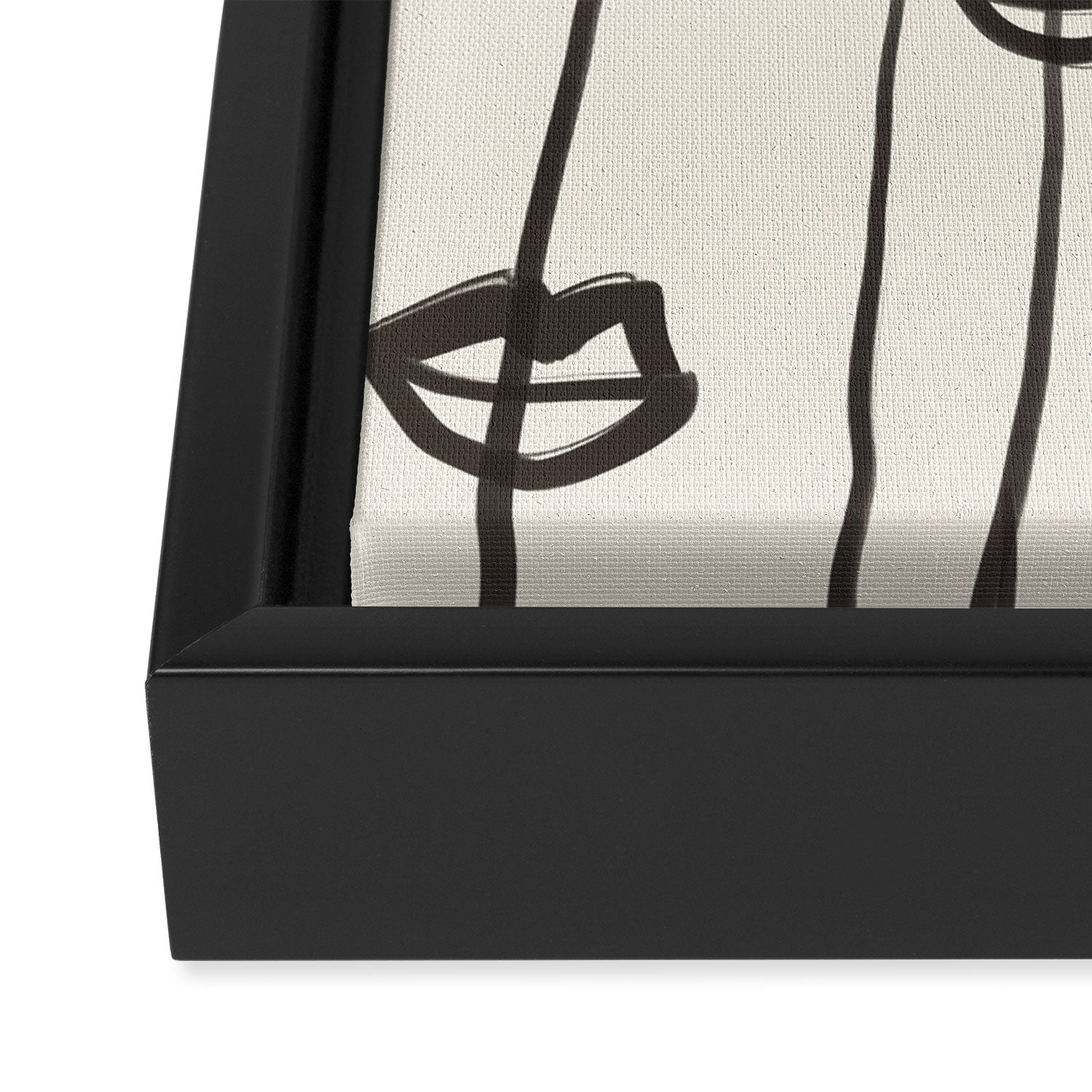 Abstract line art eyes 2 Framed Canvas Print Gallery Image 3