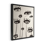 Abstract line art eyes 2 Framed Canvas Print Gallery Image 2