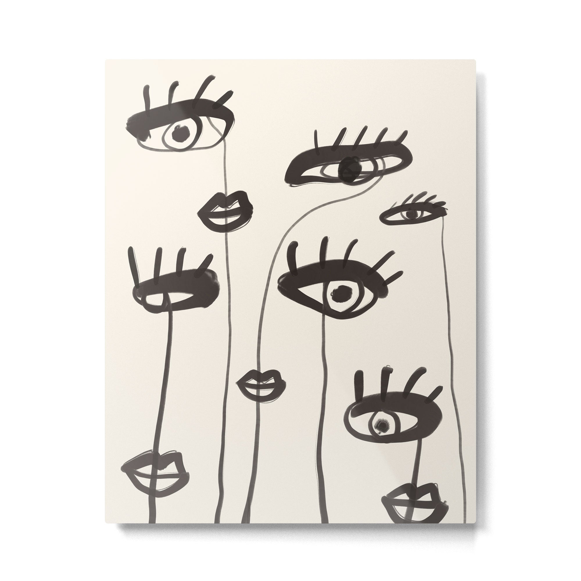 Abstract line art eyes 2 Metal Print Gallery Image 4