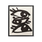Abstract line art eyes 3 Framed Canvas Print Gallery Image 6