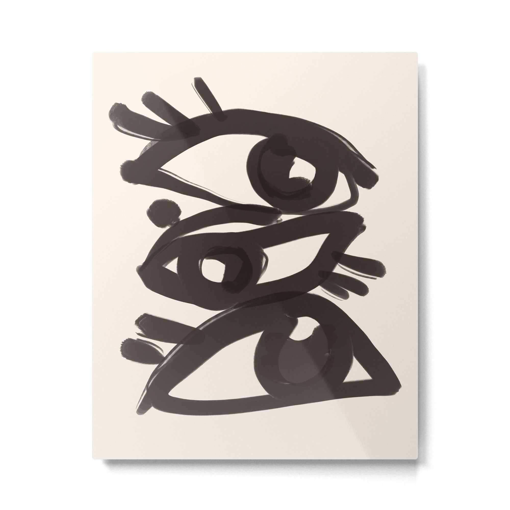 Abstract line art eyes 3 Metal Print Gallery Image 4
