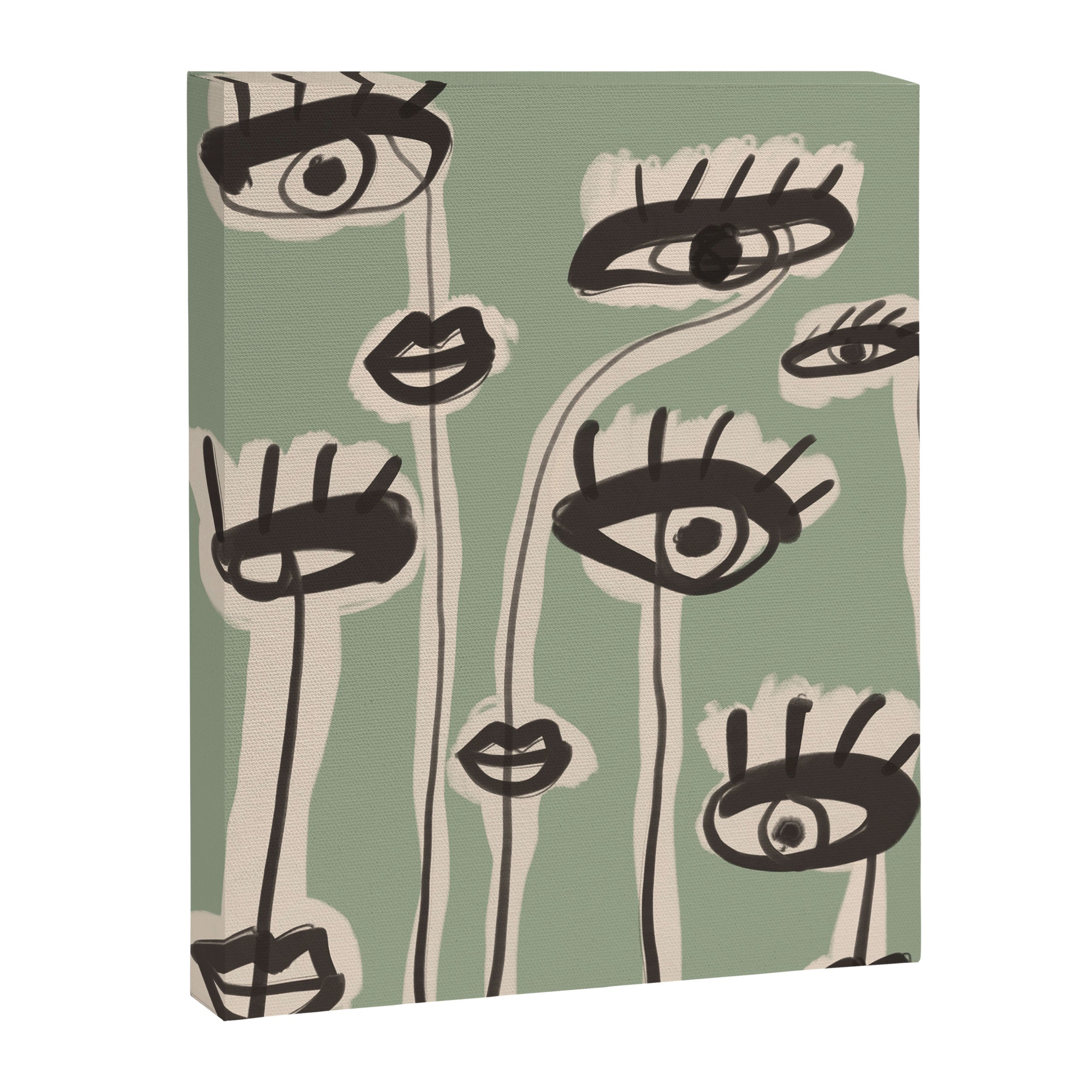 Abstract line art eyes 7 Canvas Print Gallery Image 6