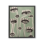 Abstract line art eyes 7 Framed Canvas Print Gallery Image 6