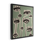 Abstract line art eyes 7 Framed Canvas Print Gallery Image 2