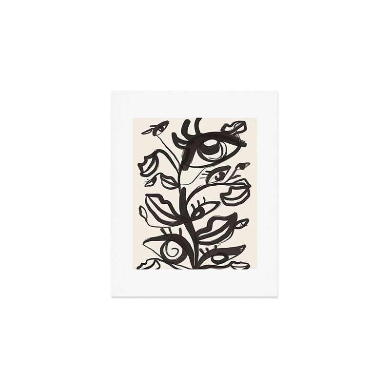 Abstract line art eyes  Art Print Gallery Image 1
