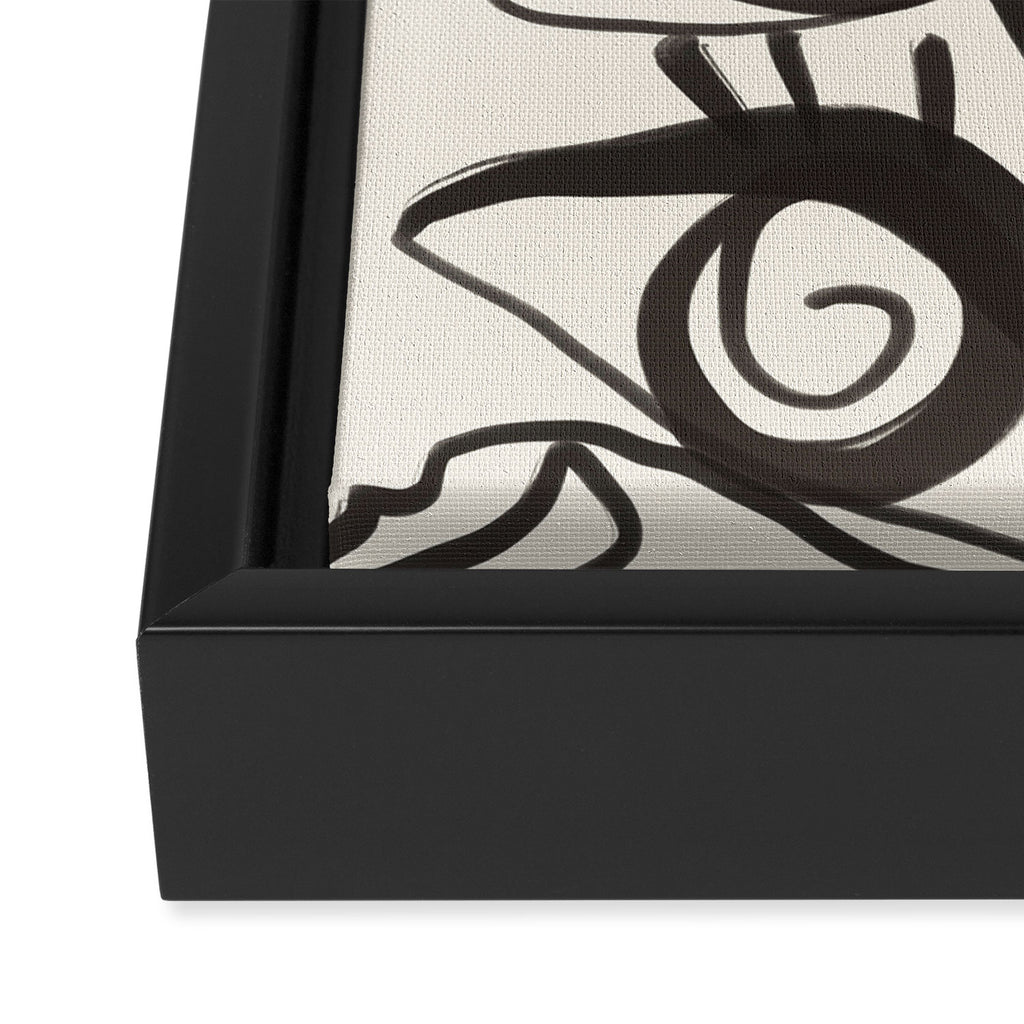 Abstract line art eyes  Framed Canvas Print Gallery Image 3
