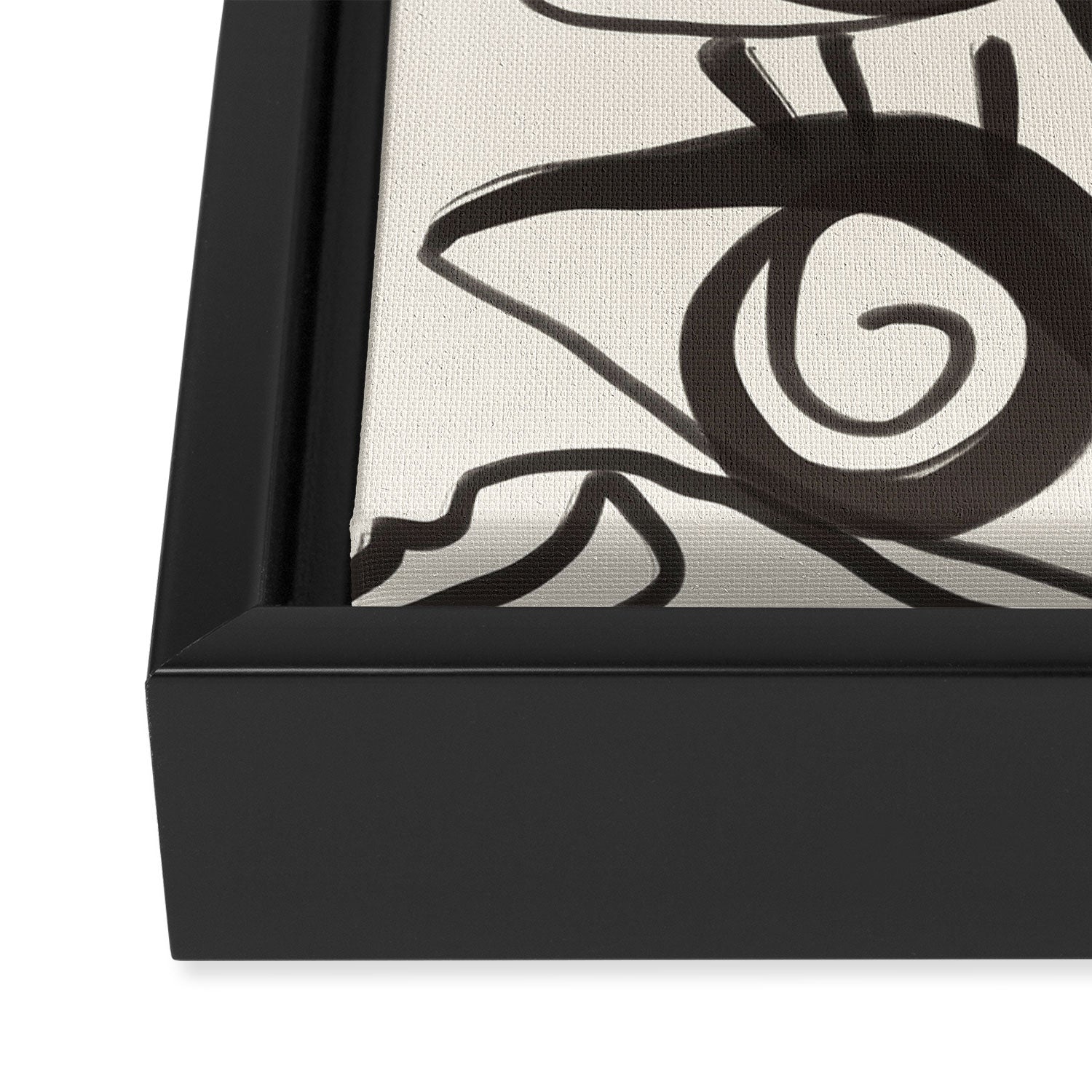 Abstract line art eyes  Framed Canvas Print Gallery Image 3
