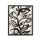 Abstract line art eyes  Framed Canvas Print Gallery Image 6