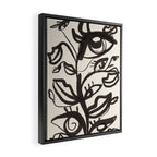 Abstract line art eyes  Framed Canvas Print Gallery Image 2