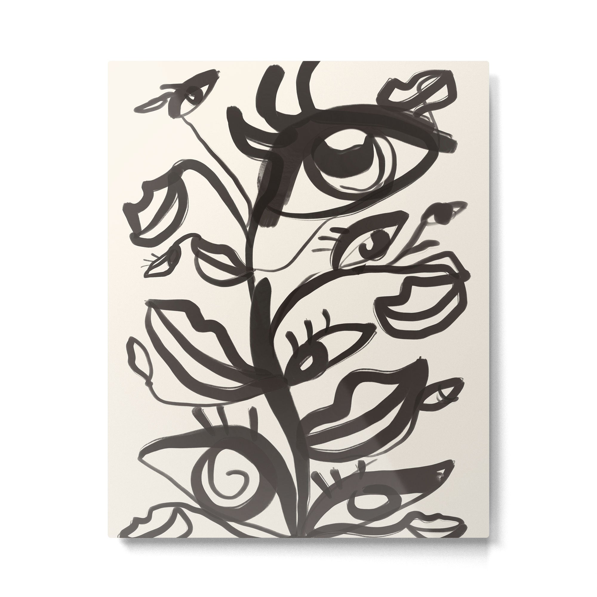 Abstract line art eyes  Metal Print Gallery Image 4