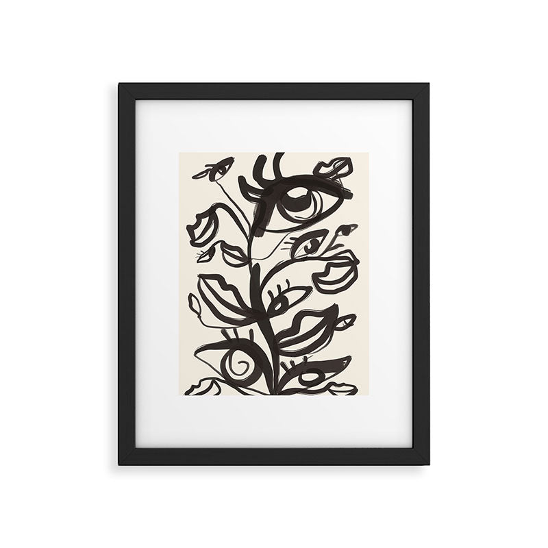 Abstract line art eyes  Framed Art Print Gallery Image 5