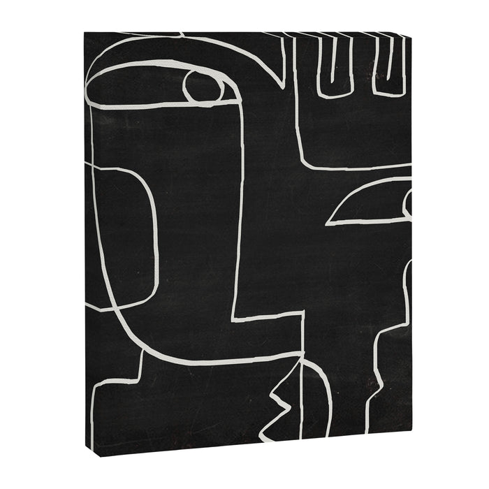 Abstract line art / Face 10 Canvas Print Gallery Image 1