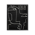 Abstract line art / Face 10 Framed Canvas Print Gallery Image 6