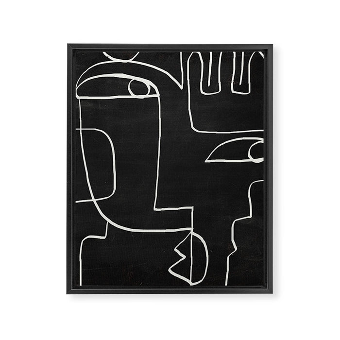 Abstract line art / Face 10 Framed Canvas Print Gallery Image 1