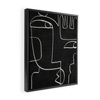 Abstract line art / Face 10 Framed Canvas Print Gallery Image 2