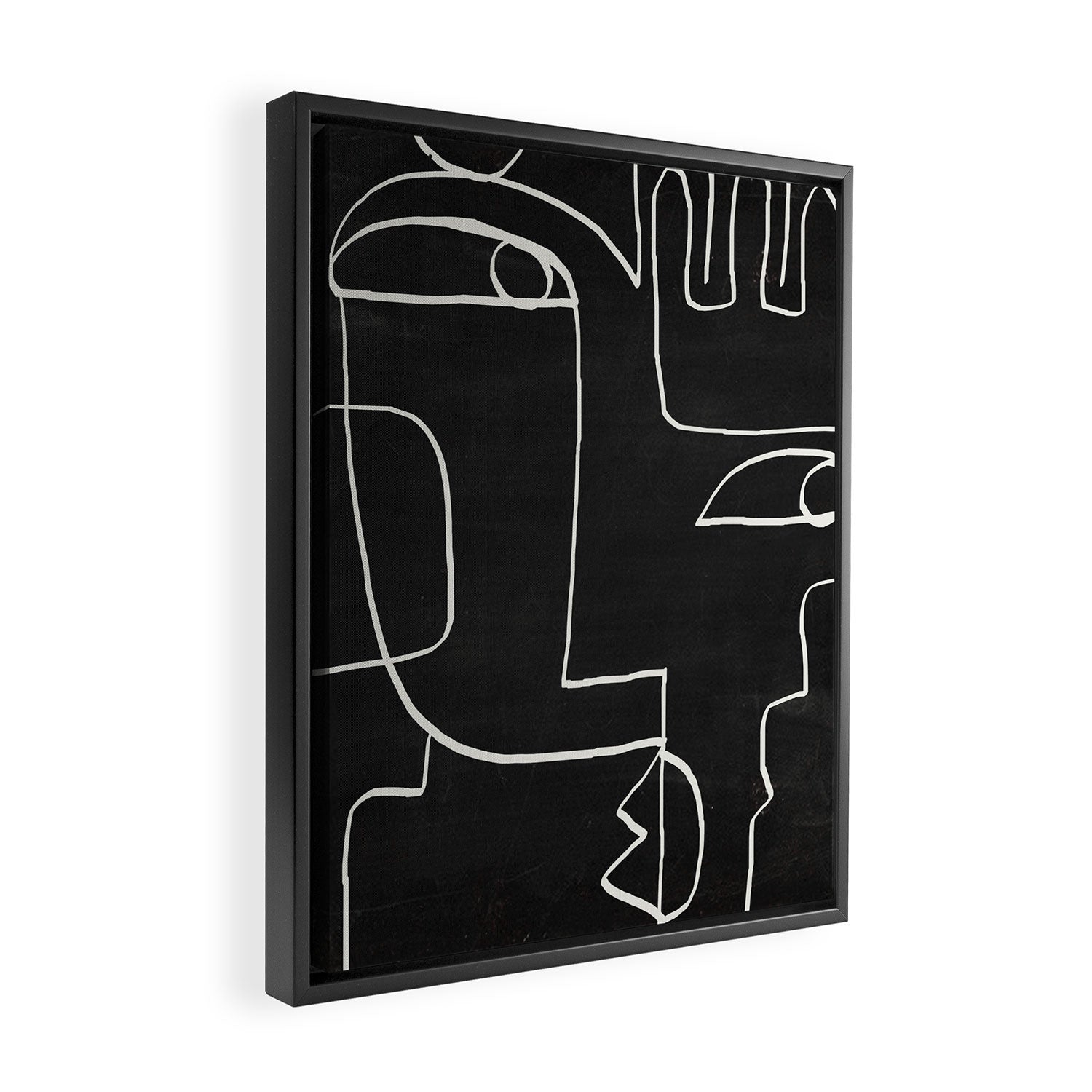 Abstract line art / Face 10 Framed Canvas Print Gallery Image 2