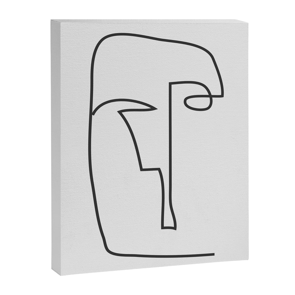 abstract line art face 2 Canvas Print Gallery Image 6