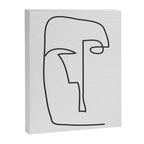 abstract line art face 2 Canvas Print Gallery Image 6