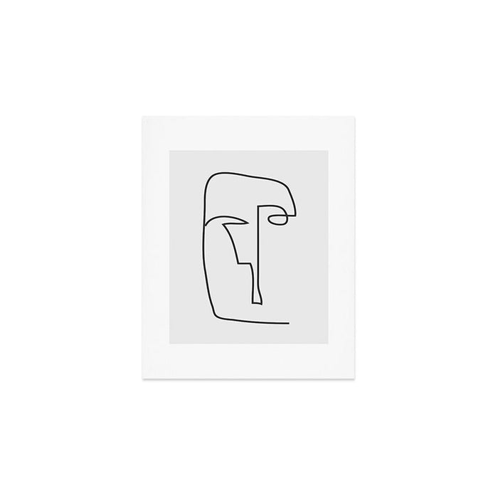 abstract line art face 2 Art Print Gallery Image 1