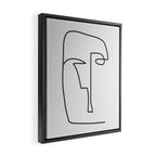 abstract line art face 2 Framed Canvas Print Gallery Image 2