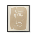 Abstract line art / Face 7 Framed Canvas Print Gallery Image 6