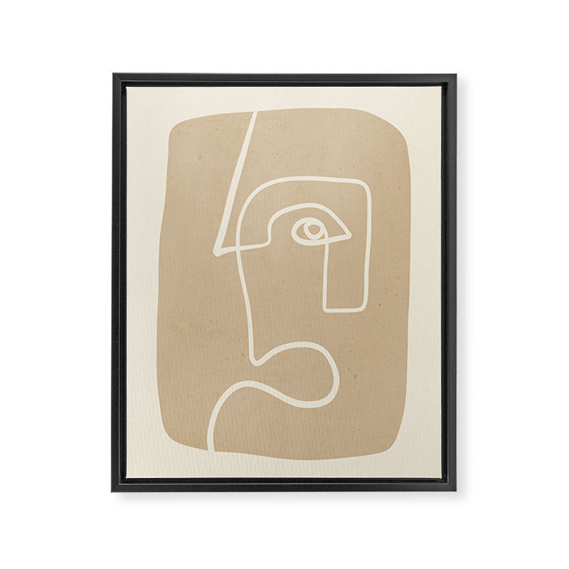 Abstract line art / Face 7 Framed Canvas Print Gallery Image 6
