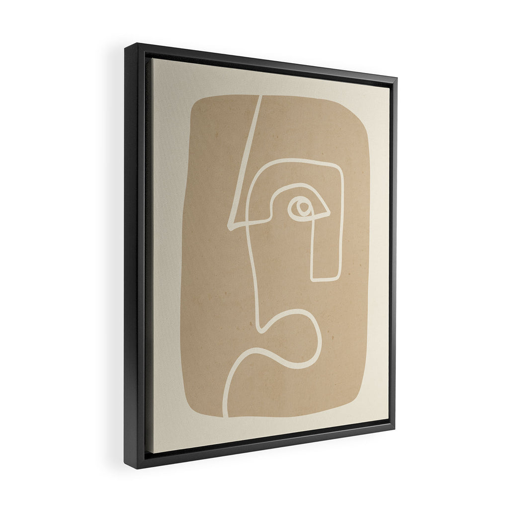 Abstract line art / Face 7 Framed Canvas Print Gallery Image 2