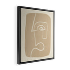 Abstract line art / Face 7 Framed Canvas Print Gallery Image 2