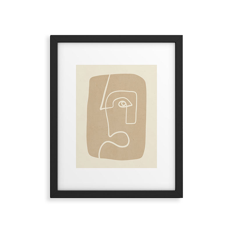 Abstract line art / Face 7 Framed Art Print Gallery Image 5