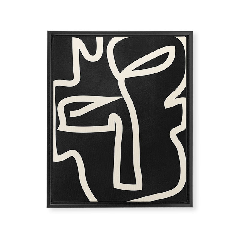 Abstract line art / Face Framed Canvas Print Gallery Image 6