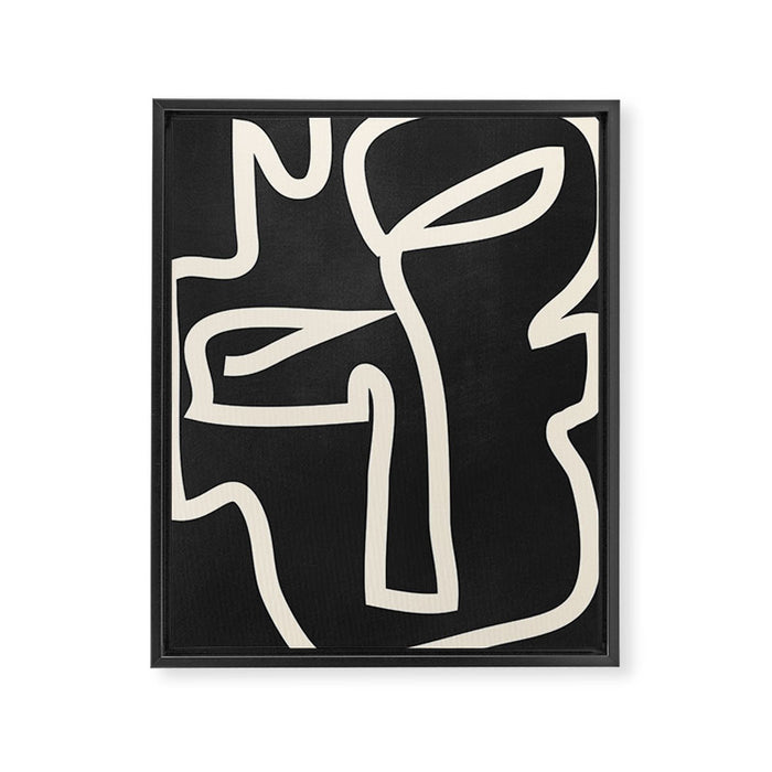 Abstract line art / Face Framed Canvas Print Gallery Image 1