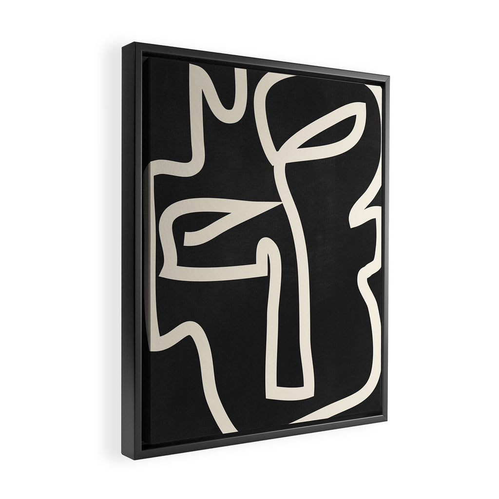Abstract line art / Face Framed Canvas Print Gallery Image 2