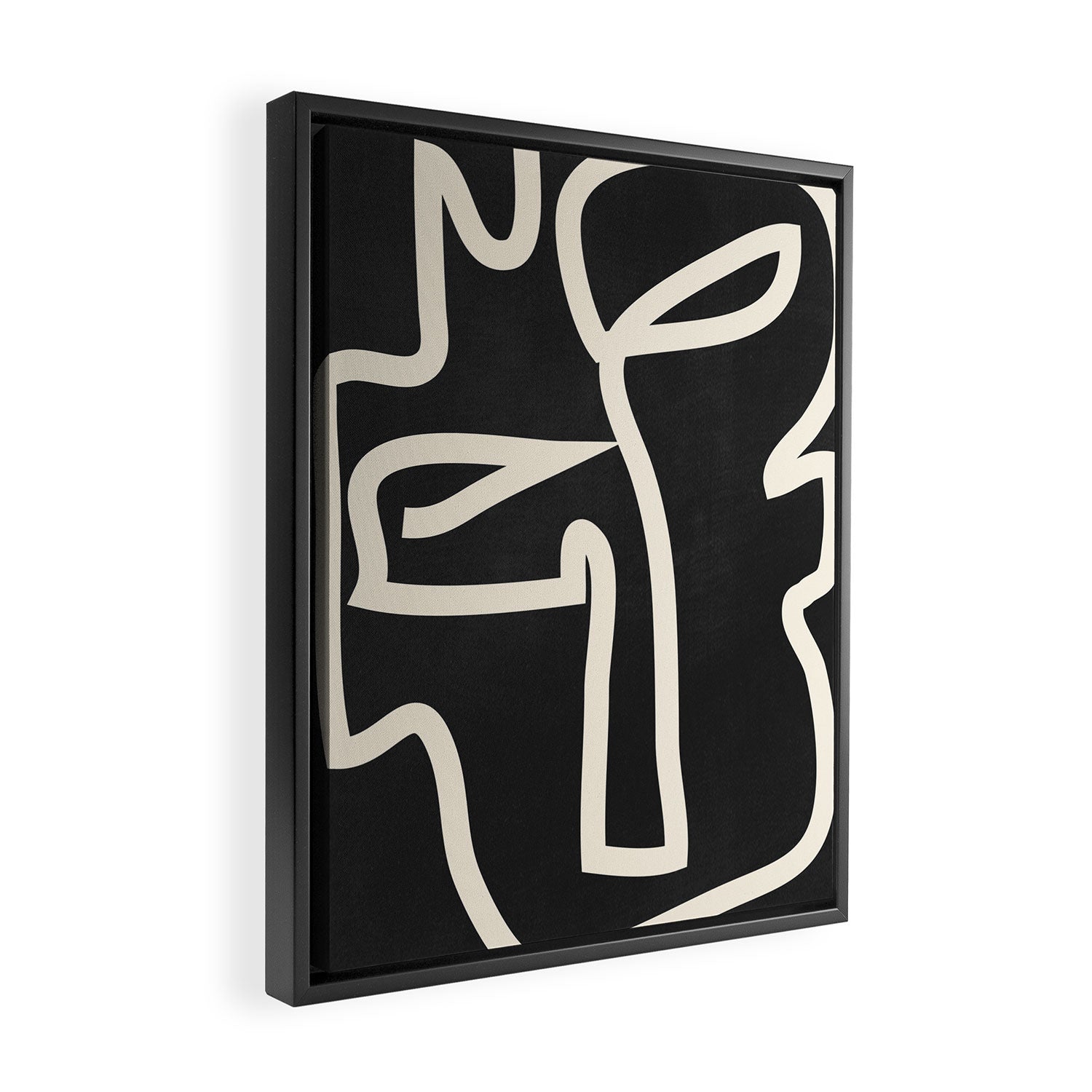 Abstract line art / Face Framed Canvas Print Gallery Image 2