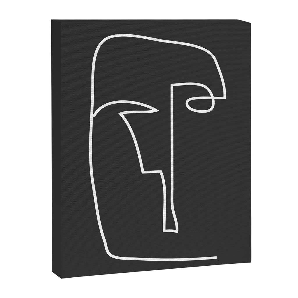 abstract line art face Canvas Print Gallery Image 6