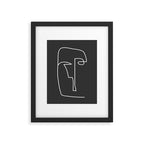 abstract line art face Framed Art Print Gallery Image 4