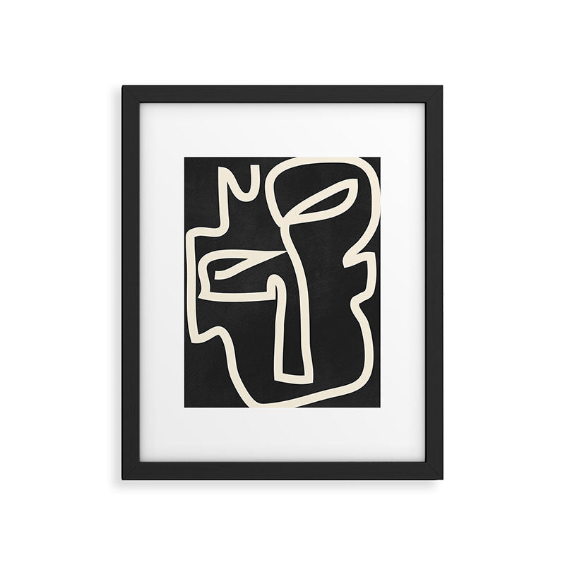 Abstract line art / Face Framed Art Print Gallery Image 5