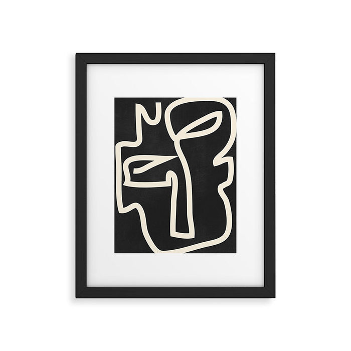 Abstract line art / Face Framed Art Print Gallery Image 1