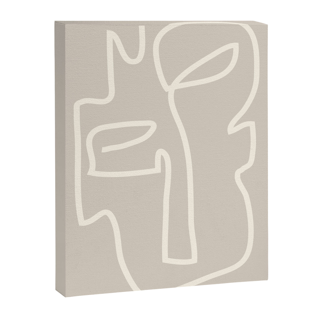Abstract line art / Face/beige Canvas Print Gallery Image 6