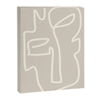 Abstract line art / Face/beige Canvas Print Gallery Image 6