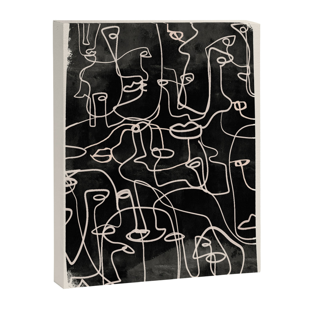 abstract line art faces 4 Canvas Print Gallery Image 6