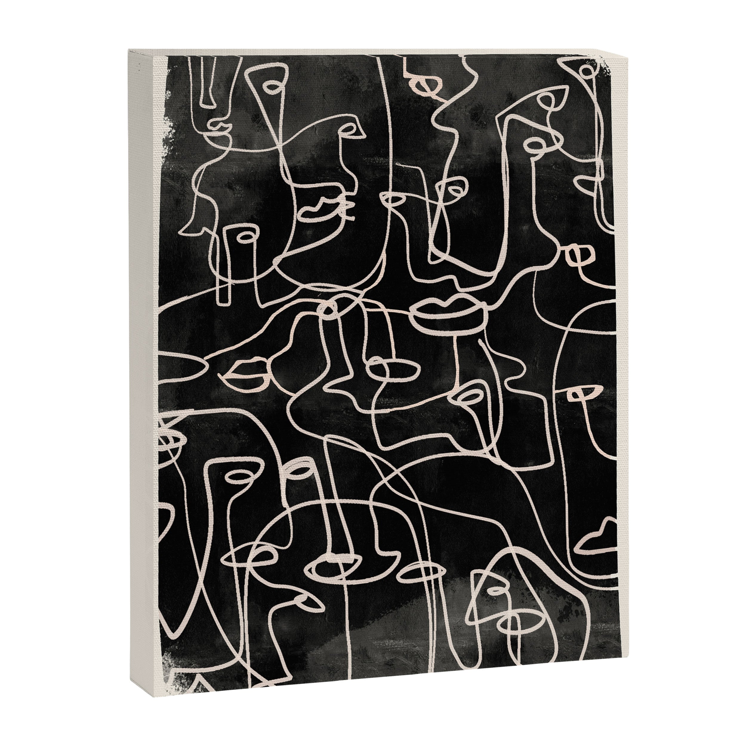 abstract line art faces 4 Canvas Print Gallery Image 6