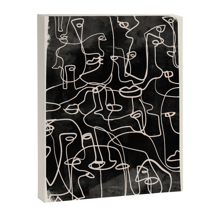 abstract line art faces 4 Canvas Print Gallery Image 1