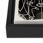 abstract line art faces 4 Framed Canvas Print Gallery Image 3