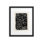abstract line art faces 4 Framed Art Print Gallery Image 5