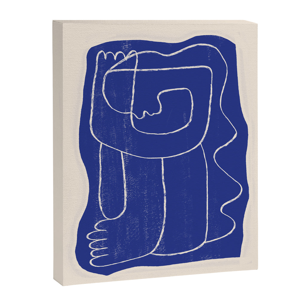 Abstract line art Figure 7  Cobalt Blue Canvas Print Gallery Image 6