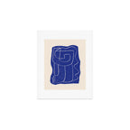 Abstract line art Figure 7  Cobalt Blue Art Print Gallery Image 1