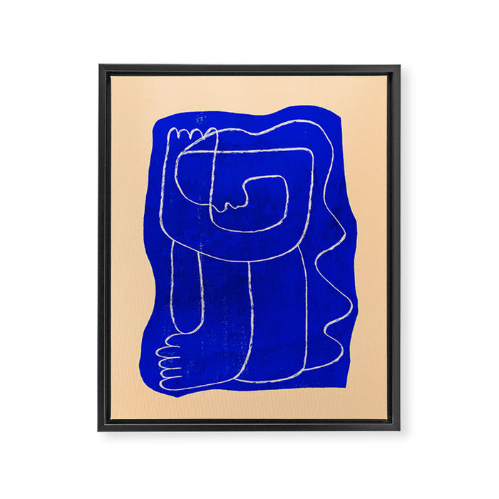 Abstract line art Figure 7 Framed Canvas Print Gallery Image 1