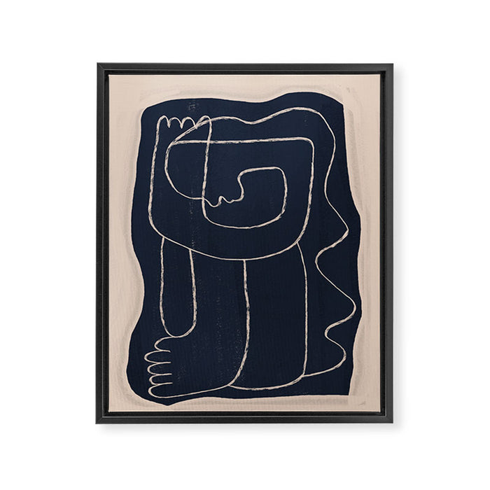 Abstract line art Figure Framed Canvas Print Gallery Image 1